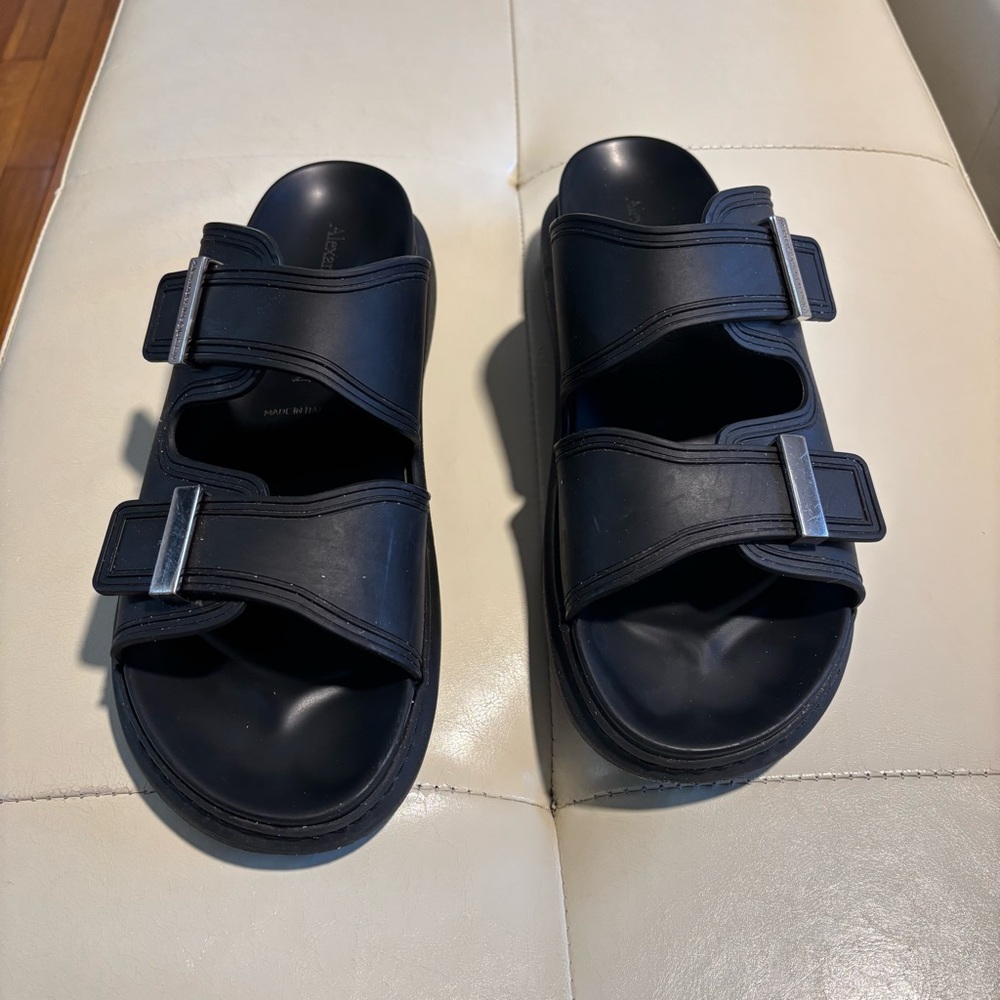 Black Double Strap Men's Sandals